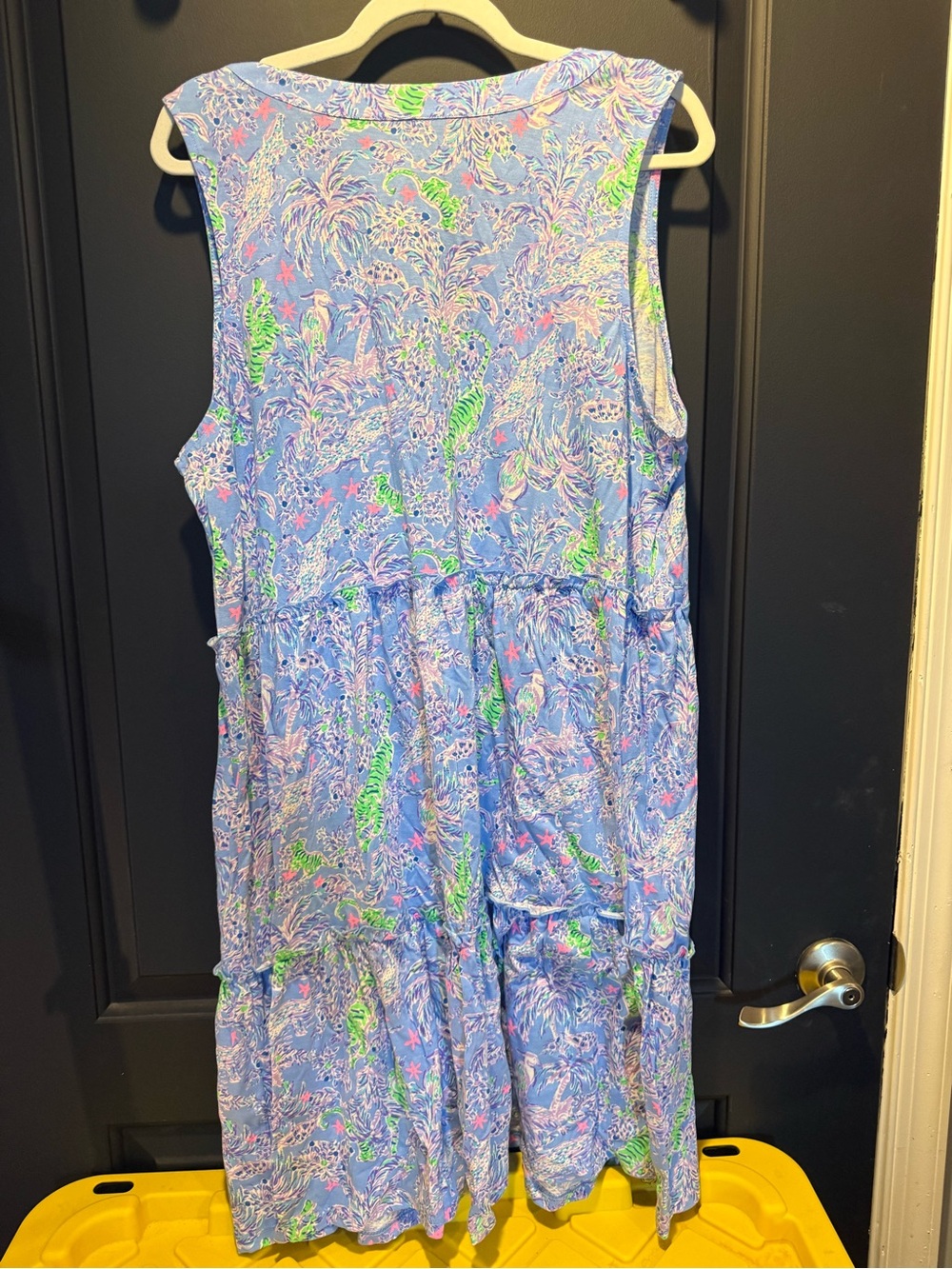 Lilly Pulitzer Blue Floral Sleeveless Summer Dress - Picture 5 of 5